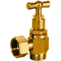 Sferaco Brush Plated Brass Stopcock BSP 3/8 in BSP Male 3/8 in BSP Male 1340003