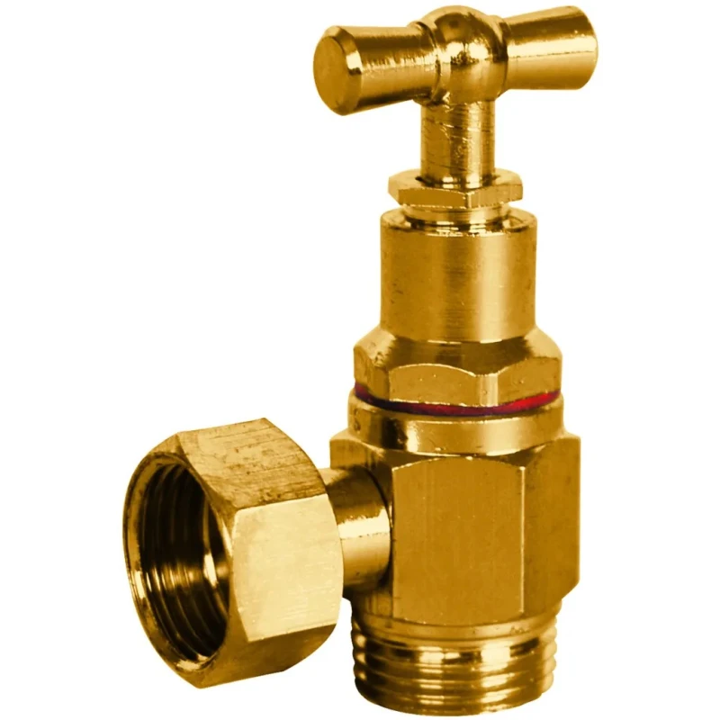 Sferaco Brush Plated Brass Stopcock BSP 3/8 in BSP Male 3/8 in BSP Male 1340003