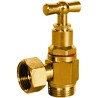 Sferaco Brush Plated Brass Stopcock BSP 3/8 in BSP Male 3/8 in BSP Male 1340003