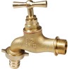 Sferaco Brass Butterfly Handle Plain Brass Garden Tap DN 1/2 to 1 Inch BSP 16 Bar 1345045