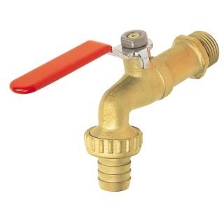 Sferaco Brush Plated Brass Tap with BSP Inlet and Outlet Connections 1 in, Maximum Operating Temperature 60°C 682045