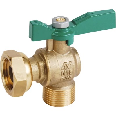 Sferaco Brass Stopcock BSP 3/4 in BSP Female 1/2 in 644055