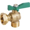 Sferaco Brass Stopcock BSP 3/4 in BSP Female 1/2 in 644055