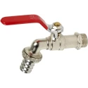 Sferaco Nickel Plated Brass Tap BSP 1 in Outlet Connection 60°C Maximum Operating Temperature 696045