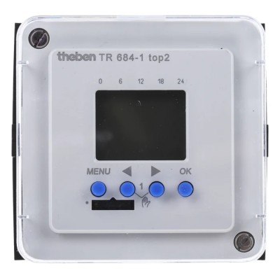 Theben Digital TOP2 Single-Channel Time Switch 240V AC with 56 Memory Spaces 