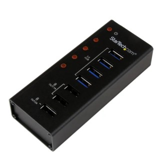 StarTech.com 4 Port USB 3.0 USB Hub with AC Adapter Powered, Metal Enclosure, 45 mm x 24 mm x 110 mm ST4300U3C3