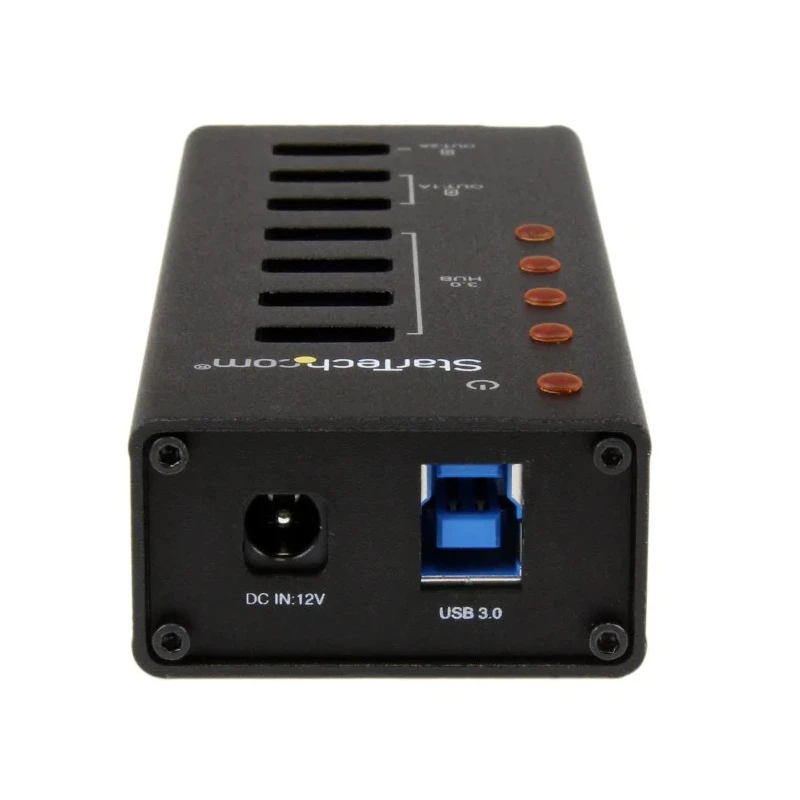 StarTech.com 4 Port USB 3.0 USB Hub with AC Adapter Powered, Metal Enclosure, 45 mm x 24 mm x 110 mm ST4300U3C3