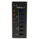 StarTech.com 4 Port USB 3.0 USB Hub with AC Adapter Powered, Metal Enclosure, 45 mm x 24 mm x 110 mm ST4300U3C3