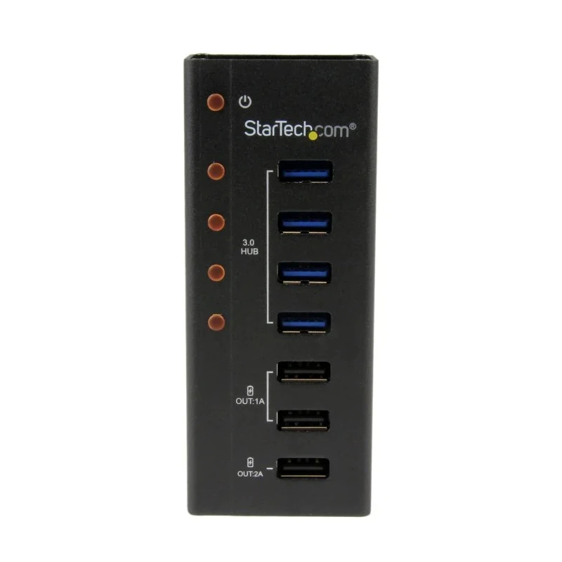 StarTech.com 4 Port USB 3.0 USB Hub with AC Adapter Powered, Metal Enclosure, 45 mm x 24 mm x 110 mm ST4300U3C3
