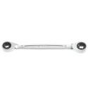 Facom Double Ended Metric Ring Spanner 10x12 mm, Satin Chrome Finish, 128mm Overall Length 464TX.10X12