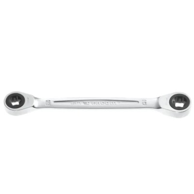 Facom Double Ended Metric Ring Spanner 10x12 mm, Satin Chrome Finish, 128mm Overall Length 464TX.10X12