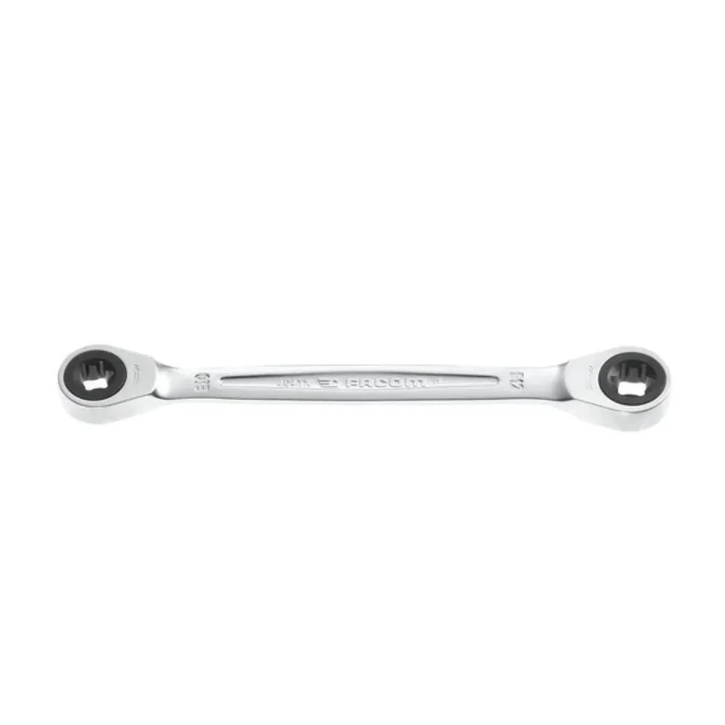 Facom Double Ended Metric Ring Spanner 10x12 mm, Satin Chrome Finish, 128mm Overall Length 464TX.10X12