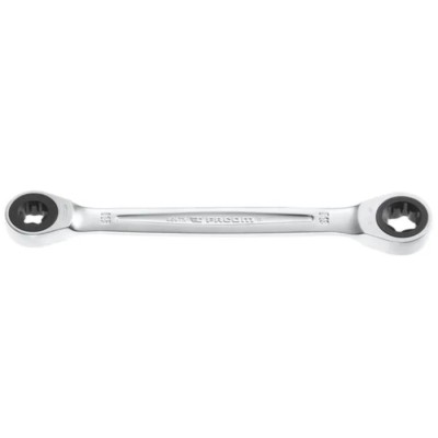Facom Metric Double Ended Ring Spanner 14x18 mm, Satin Chrome Finish, 190mm Overall Length 464TX.14X18