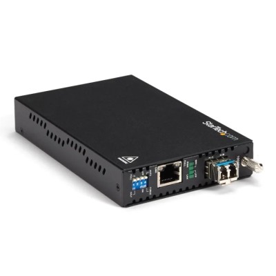 StarTech.com Gigabit Ethernet RJ45 to LC Fibre Media Converter Single Mode 2000 Mbps 10 km Distance ET91000SM10