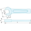 Facom Spanner Metric Single Ended Size 32 mm Overall Length 190mm Beryllium Copper Alloy Non-Sparking 49.32SR