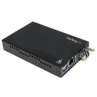 StarTech.com Multimode Ethernet Media Converter RJ45 LC, 1000Mbps Network Speed, Half Duplex Full Duplex 550m 