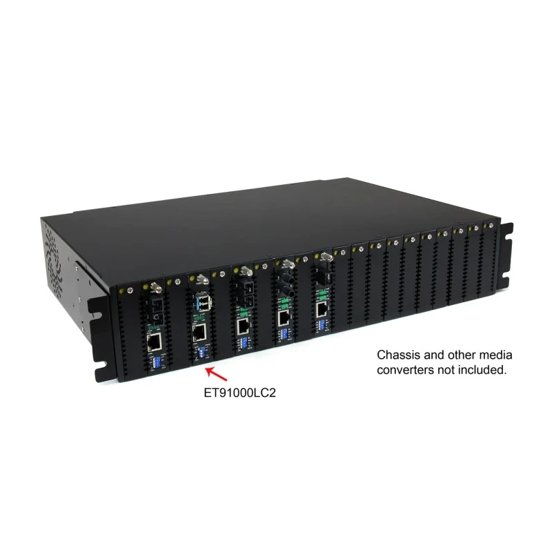 StarTech.com Multimode Ethernet Media Converter RJ45 LC, 1000Mbps Network Speed, Half Duplex Full Duplex 550m 