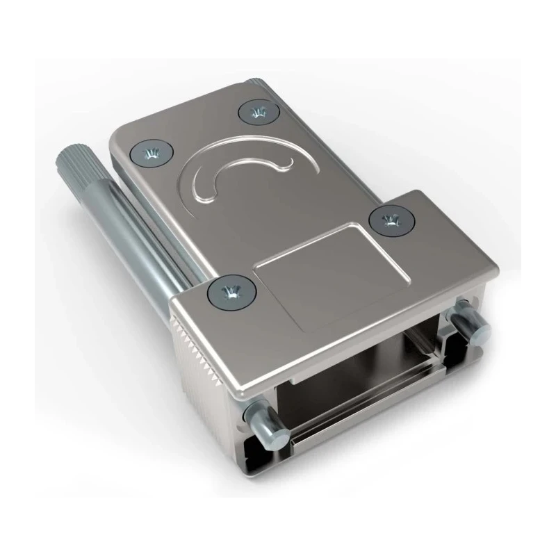 TE Connectivity Die Cast Zinc Angled D-Sub Backshell Strain Relief 1-2308340-6
