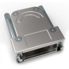 TE Connectivity Die Cast Zinc Angled D-Sub Backshell Strain Relief 1-2308341-6