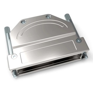 TE Connectivity Die Cast Zinc Angled D-Sub Backshell Strain Relief 1-2308345-6