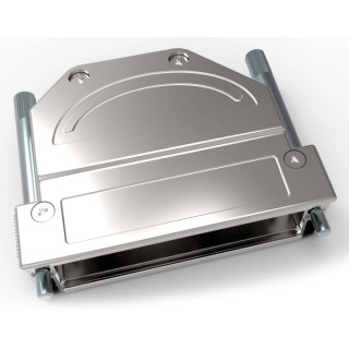 TE Connectivity Die Cast Zinc Angled D-Sub Backshell Strain Relief 1-2308346-6