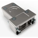 TE Connectivity Die Cast Zinc Angled D-Sub Backshell, 15 Way Strain Relief 1-2308340-1