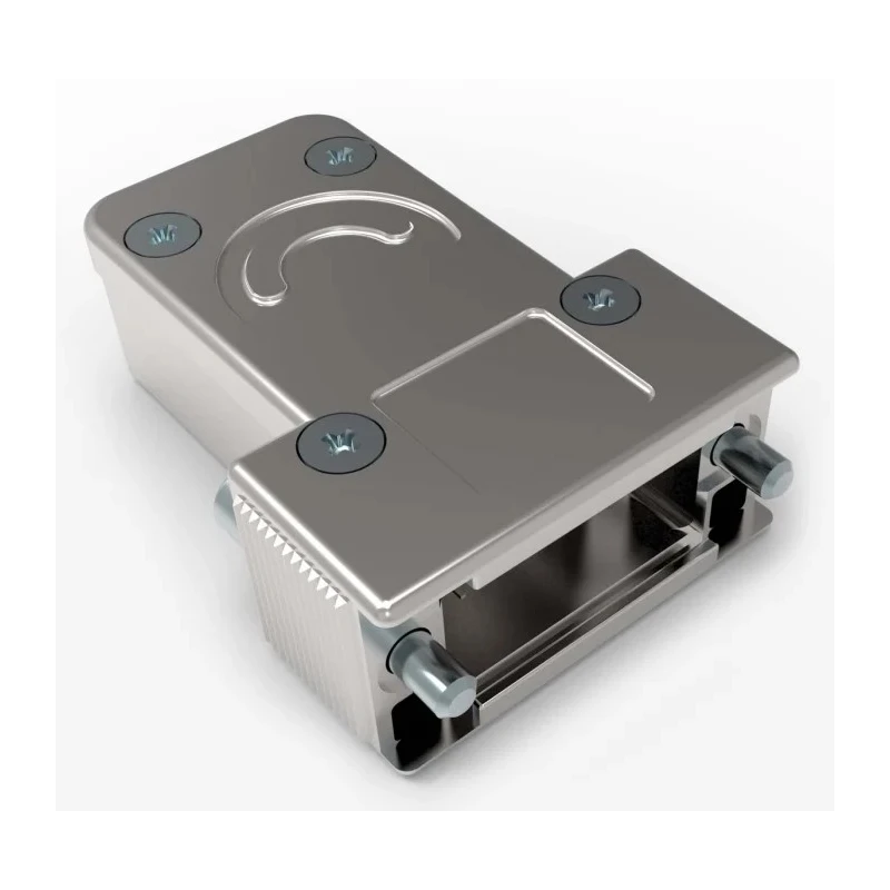 TE Connectivity Die Cast Zinc Angled D-Sub Backshell, 15 Way Strain Relief 1-2308340-1