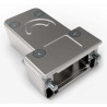 TE Connectivity Die Cast Zinc Angled D-Sub Backshell, 15 Way Strain Relief 1-2308340-1