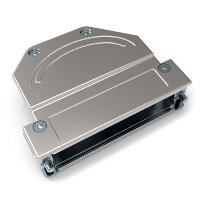 TE Connectivity Die Cast Zinc Angled D-Sub Backshell Strain Relief 1-2308346-1