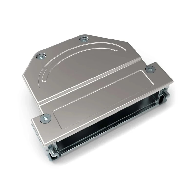 TE Connectivity Die Cast Zinc Angled D-Sub Backshell Strain Relief 1-2308346-1