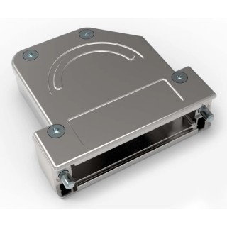 TE Connectivity Die Cast Zinc Angled D-Sub Backshell Strain Relief 1-2308342-1