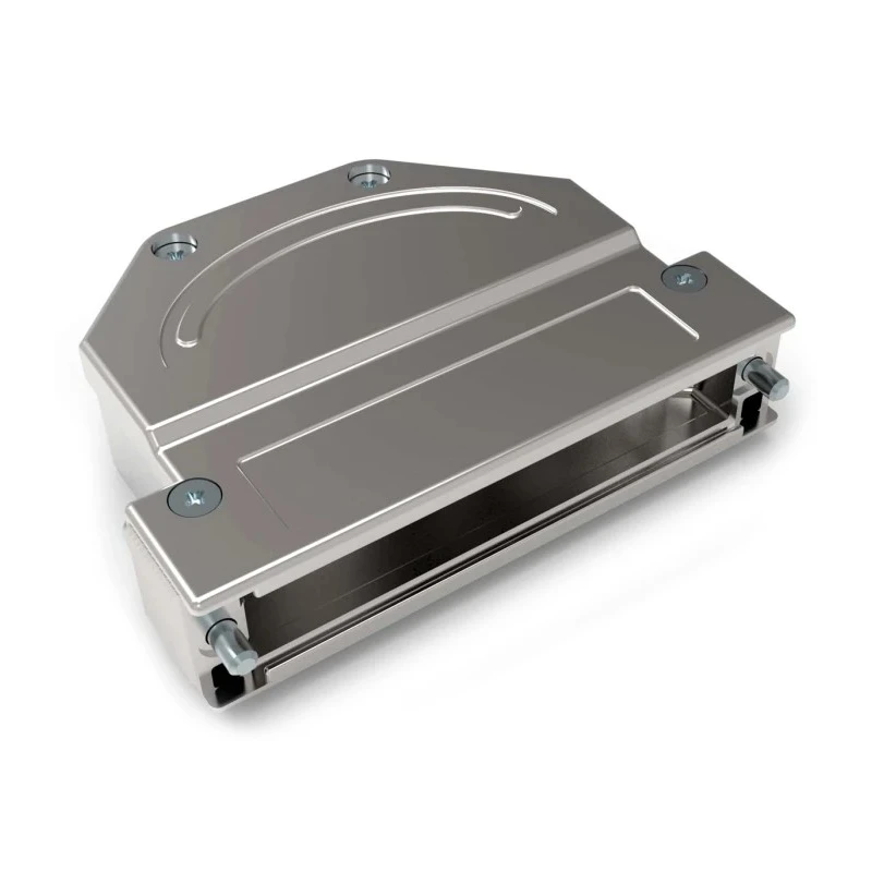 TE Connectivity Die Cast Zinc Angled D-Sub Backshell Strain Relief 1-2308345-1
