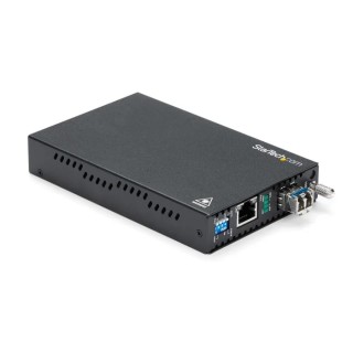 StarTech.com Ethernet Media Converter, LC and RJ45 Ports, Single Mode, Full Duplex and Half Duplex, 20 km 