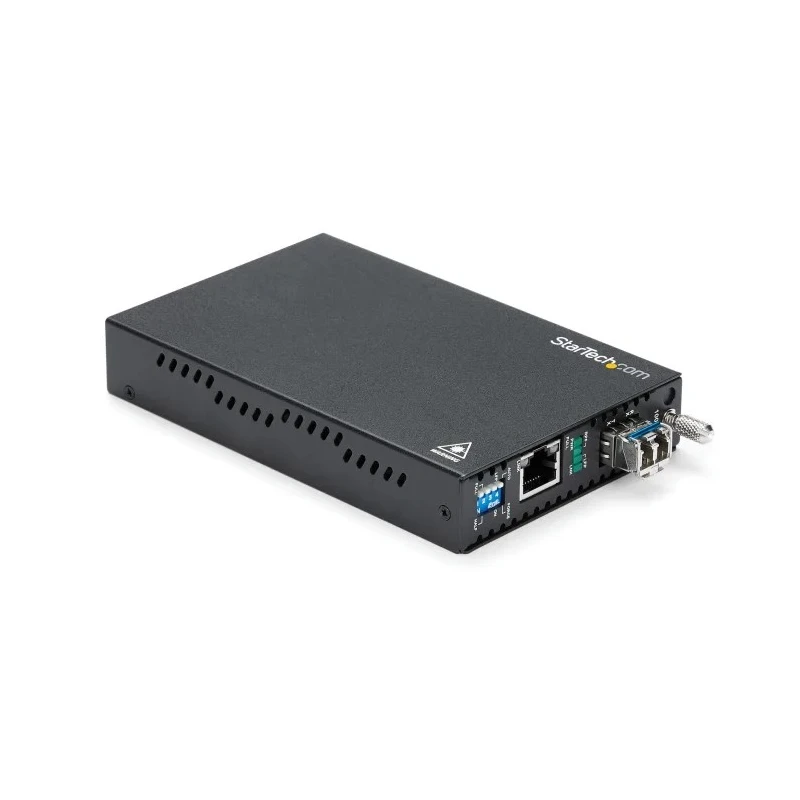 StarTech.com Ethernet Media Converter, LC and RJ45 Ports, Single Mode, Full Duplex and Half Duplex, 20 km 
