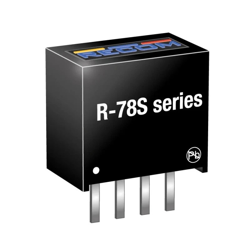 Recom Switching Regulator Through Hole 3.3V DC Output Voltage 100mA Output Current 0.33W Power SIP-4 Package R-78S3.3-0.1