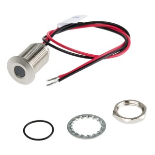 RS PRO White Panel Mount Indicator, 1.8V dc, 3.3V dc, 20mA, Lead Wire Termination, IP67, Flush Bezel Style 139-3361