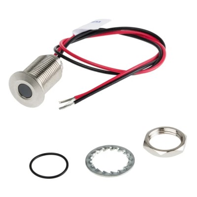 RS PRO White Panel Mount Indicator, 1.8V dc, 3.3V dc, 20mA, Lead Wire Termination, IP67, Flush Bezel Style 139-3361