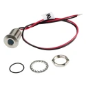 RS PRO Blue Panel Mount Indicator, 21.6V dc, 26.4V dc, 20mA, Lead Wire Termination, IP67, Flush Bezel, Stainless 139-3360