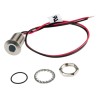 RS PRO Blue Panel Mount Indicator, 21.6V dc, 26.4V dc, 20mA, Lead Wire Termination, IP67, Flush Bezel, Stainless 139-3360
