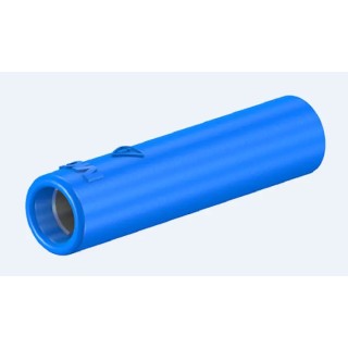 Staubli Blue Female Banana Socket, 4 mm Connector, M4 Thread Termination, 600V, 32A, Nickel Plating 23.1035-23