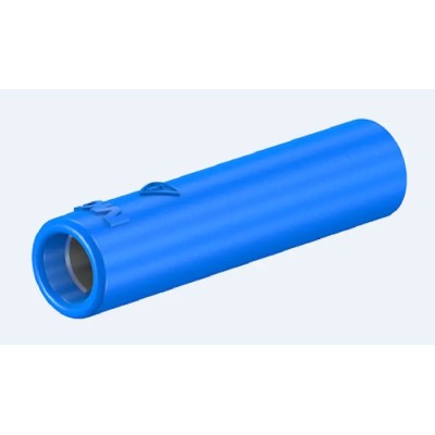 Staubli Blue Female Banana Socket, 4 mm Connector, M4 Thread Termination, 600V, 32A, Nickel Plating 23.1035-23