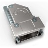 TE Connectivity Die Cast Zinc Angled D-Sub Backshell Strain Relief 2-2308340-2