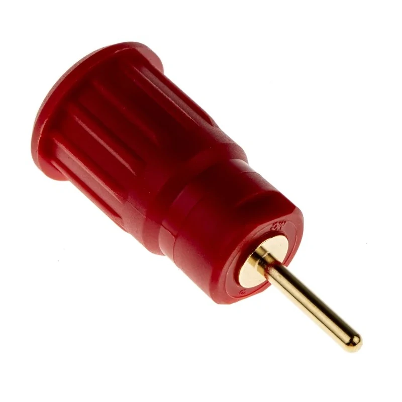 Staubli Red Female Banana Socket 4 mm Connector Press Fit Termination 1kV 24A Gold Plating 23.3130-22