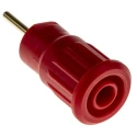 Staubli Red Female Banana Socket 4 mm Connector Press Fit Termination 1kV 24A Gold Plating 23.3130-22