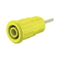 Staubli Yellow Female Banana Socket 4 mm Connector, Press Fit Termination, 1kV Voltage, 24A Current, Gold 23.3130-24