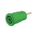Staubli Green Female Banana Socket 4 mm Connector Press Fit Termination 1kV 24A Gold Plating 23.3130-25