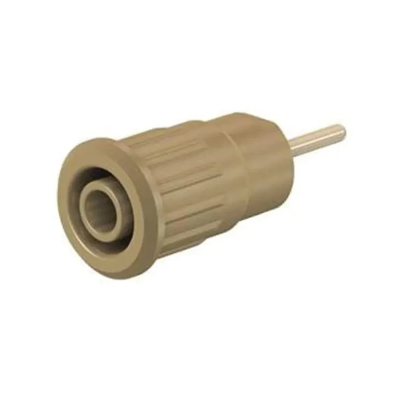Staubli Brown Female Banana Socket 4 mm Connector Press Fit Termination 1kV 24A Gold Plating 23.3130-27