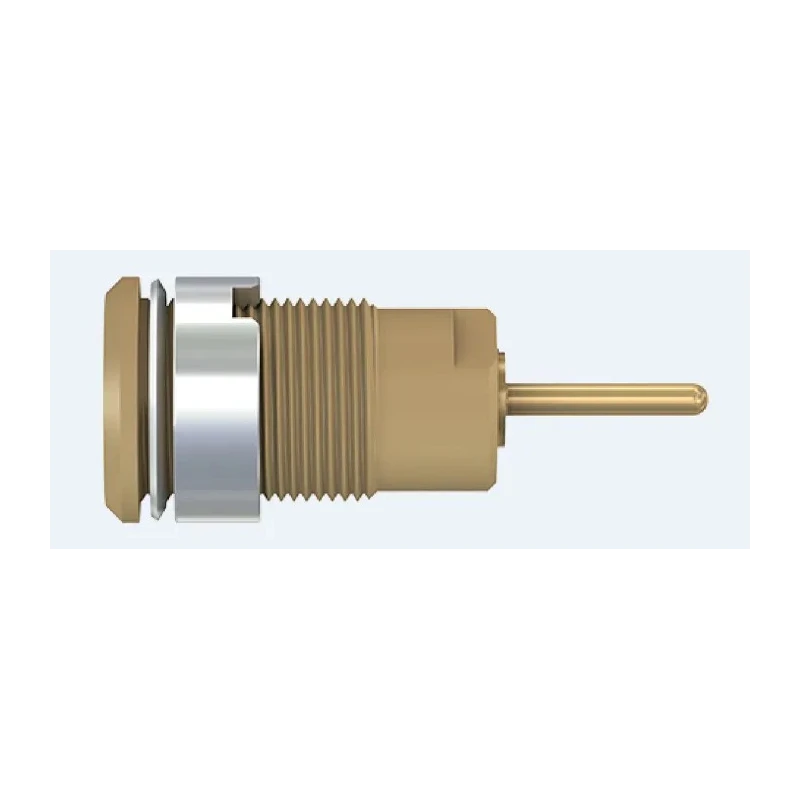 Staubli Brown Female Banana Socket 4 mm Connector Press Fit Termination 1kV 24A Gold Plating 23.3130-27