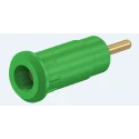 Staubli Green Female Banana Socket 2 mm Connector Press Fit Termination 600V 10A Gold Plating 65.9193-25