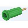 Staubli Green Female Banana Socket 2 mm Connector Press Fit Termination 600V 10A Gold Plating 65.9193-25